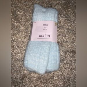 Auden Soft Blue Feather Yarn Socks 2 pack NWT